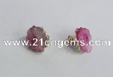 NGE141 12*14mm - 15*18mm freeform druzy agate gemstone earrings
