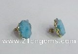 NGE142 12*14mm - 15*18mm freeform druzy agate gemstone earrings