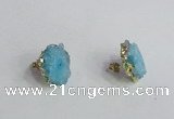 NGE142 12*14mm - 15*18mm freeform druzy agate gemstone earrings