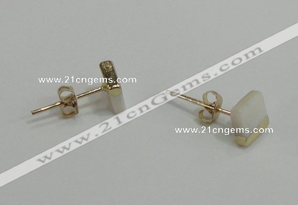 NGE150 5*6mm - 6*7mm freeform shell earrings wholesale