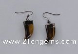 NGE153 11*20mm – 11*22mm oxhorn tiger eye gemstone earrings