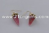 NGE155 11*20mm – 12*22mm cone agate gemstone earrings wholesale