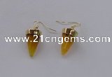 NGE156 11*20mm – 12*22mm cone agate gemstone earrings wholesale