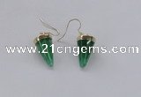 NGE158 11*20mm – 12*22mm cone agate gemstone earrings wholesale