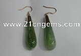 NGE16 10*40mm teardrop agate gemstone earrings wholesale