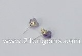 NGE164 4*6mm – 5*8mm freeform lavender amethyst earrings