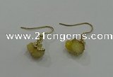 NGE170 5*8mm - 6*10mm nuggets druzy agate earrings wholesale