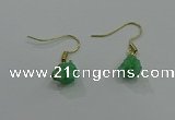 NGE174 5*8mm - 6*10mm nuggets druzy agate earrings wholesale