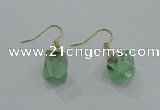 NGE175 8*10mm - 10*12mm nuggets fluorite earrings wholesale