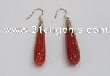 NGE19 10*40mm teardrop agate gemstone earrings wholesale