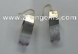 NGE20 10*25mm - 10*30mm freeform druzy amethyst earrings wholesale