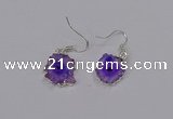 NGE207 18*20mm - 20*25mm freeform druzy agate gemstone earrings