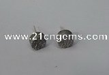 NGE215 8mm coin druzy agate gemstone earrings wholesale