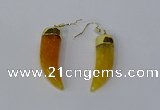 NGE227 10*40mm - 12*45mm oxhorn agate gemstone earrings wholesale