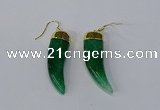 NGE231 10*40mm - 12*45mm oxhorn agate gemstone earrings wholesale