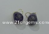 NGE235 15*20mm teardrop agate gemstone earrings wholesale