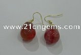 NGE236 15*20mm teardrop agate gemstone earrings wholesale