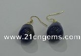 NGE237 15*20mm teardrop agate gemstone earrings wholesale