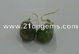 NGE238 15*20mm teardrop agate gemstone earrings wholesale