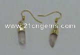 NGE250 5*16mm - 5*18mm sticks white crystal gemstone earrings