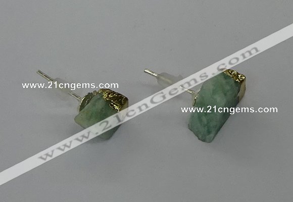 NGE310 6*8mm - 8*10mm nuggets amazonite earrings wholesale