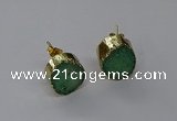 NGE317 12mm - 14mm freeform druzy agate earrings wholesale