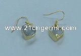 NGE360 10*10mm - 11*11mm heart druzy agate earrings wholesale