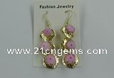 NGE394 10*32mm - 12*38mm druzy agate gemstone earrings