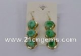 NGE396 10*32mm - 12*38mm druzy agate gemstone earrings