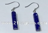 NGE411 5*18mm tube lapis lazuli earrings wholesale