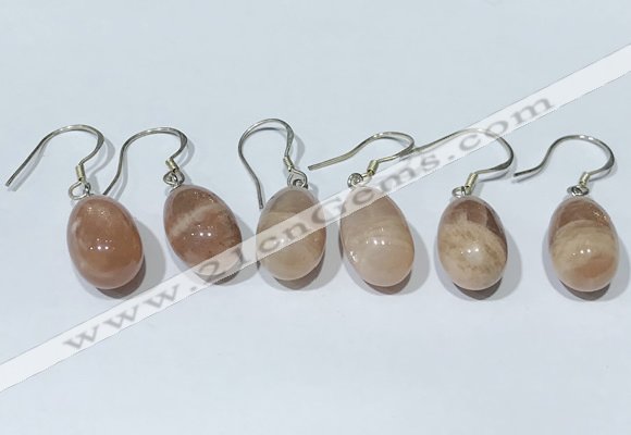 NGE412 10*14mm teardrop moonstone earrings wholesale