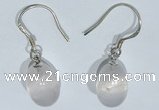 NGE416 10*14mm teardrop rose quartz earrings wholesale