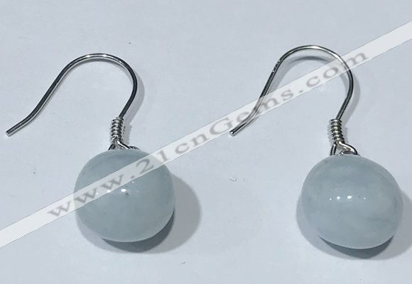 NGE425 10*10mm teardrop aquamarine earrings wholesale