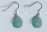 NGE427 10*10mm teardrop amazonite earrings wholesale