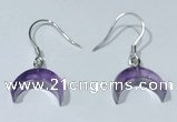 NGE432 10*14mm moon-shaped amethyst earrings wholesale