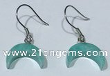 NGE433 10*14mm moon-shaped amazonite earrings wholesale