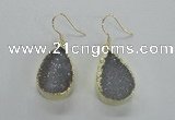 NGE46 15*20mm - 16*22mm teardrop druzy agate earrings