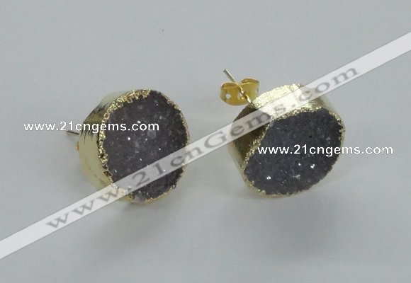 NGE50 16mm - 18mm freefrom druzy agate earrings wholesale