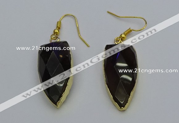 NGE5055 12*35mm - 15*40mm arrowhead smoky quartz pendants