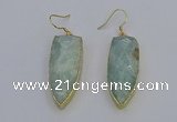 NGE5060 12*35mm - 15*40mm arrowhead amazonite pendants wholeasle