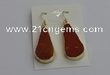 NGE5172 15*28mm - 15*30mm flat teardrop mookaite earrings