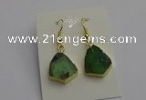 NGE5175 15*20mm australia chrysoprase earrings wholesale