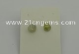 NGE5186 5*8mm - 6*10mm nuggets plated druzy quartz earrings