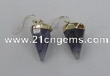 NGE63 14*20mm - 15*22mm cone agate gemstone earrings wholesale