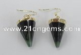 NGE65 14*20mm - 15*22mm cone agate gemstone earrings wholesale