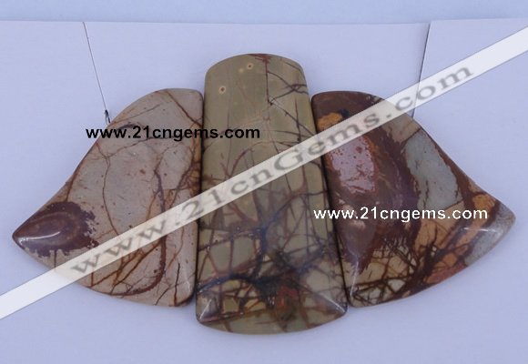 NGP09 Picasso jasper gemstone pendants set jewelry wholesale