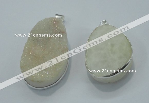 NGP1000 25*35mm - 35*45mm freeform druzy agate beads pendant