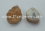 NGP1001 25*35mm - 35*45mm freeform druzy agate beads pendant