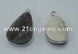 NGP1003 25*35mm - 35*45mm freeform druzy agate beads pendant