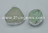 NGP1006 25*35mm - 35*45mm freeform druzy agate beads pendant